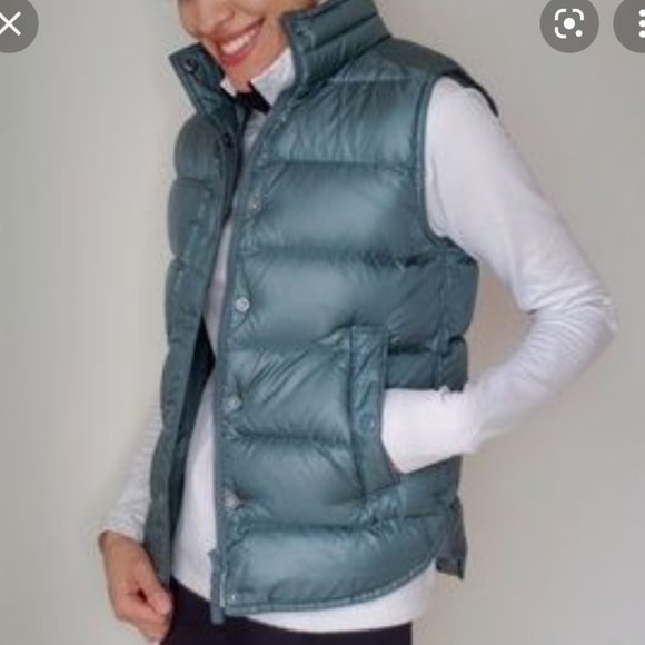 J. Crew Jackets & Blazers - J. Crew Green Shiney Puffer Down Vest
